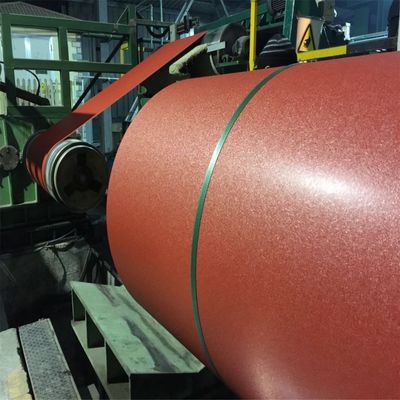 Προχρωματισμένα χαλυβουργήματα PPGI Wrinkle Matt Steel Sheets in Coil για κατασκευή εμπορευματοκιβωτίων 508mm Coil ID