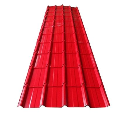 600-1100mm πλάτος χρωματικά επικαλυμμένα μεταλλικά κυματοειδή φύλλα στέγης με αντοχή