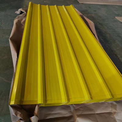 1100mm πλάτος SGCC/JIS/DX πρότυπο AISI 0,45mm Προχρωματισμένο χάλυβα χρώμα επικαλυμμένο κυματοειδές φύλλο στέγης για έξοδο