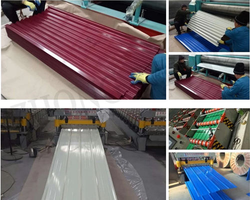 Προσαρμοσμένα φύλλα οροφής RAL 9003 RAL 9002 Μεταλλικά φύλλα οροφής Ζυγισμένα φύλλα οροφής με επικάλυψη πρώτης βάσης 8-30/5-30um