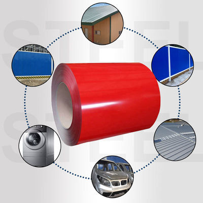 ASTM/AISI/SGCC/CGCC/TDC51DZM/DX51D Z Q195-q345 Κατηγορία διπλής επικάλυψης χρώματος PPGI Ζηλωμένο γαλβανισμένο σπείρωμα για φύλλο οροφής