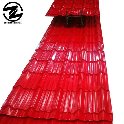 Ζινκ Επιχρισμός 20-275g/m2 0,35mm 0,6mm Κόκκινες τιμές IBR Λευκές σιδερένιες πλάκες στέγης PPGI κυματοειδείς πλάκες στέγης Ανεκτικότητα ± 1%