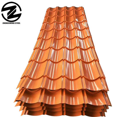 Ζινκ Επιχρισμός 20-275g/m2 0,35mm 0,6mm Κόκκινες τιμές IBR Λευκές σιδερένιες πλάκες στέγης PPGI κυματοειδείς πλάκες στέγης Ανεκτικότητα ± 1%