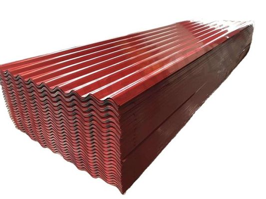 0.47 mm Ζυγισμένα φύλλα οροφής Χρωματιστά κυματοειδή φύλλα οροφής πλάτος κατά παραγγελία