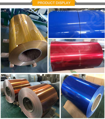 50mm-1600mm πλάτος RAL 3003 RAL3004 χρωματικά επικαλυμμένο αλουμινένιο περιτύλιγμα σε θερμοκρασία O H112 για ανθεκτικά προϊόντα