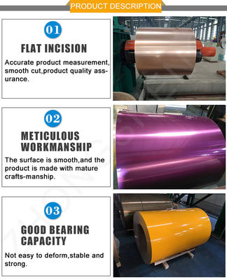 50mm-1600mm πλάτος RAL 3003 RAL3004 χρωματικά επικαλυμμένο αλουμινένιο περιτύλιγμα σε θερμοκρασία O H112 για ανθεκτικά προϊόντα
