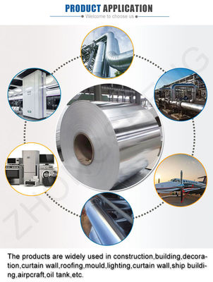 Μέση σκληρότητα Q195/Q235/Q235b βαθμός 0,4 mm 0,5 mm 0,6 mm 1,2 mm πάχος καθρέφτης Αντανάκλαση αλουμινίου περιέλιγμα με ανταγωνιστική
