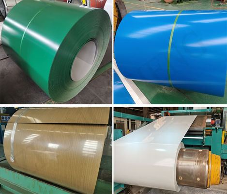 PPGI PPGI Ατσάλινη περιστροφή DX51D DX52D DX53D Χρωματικά επικαλυμμένα γαλβανισμένα φύλλα κοπής χάλυβα