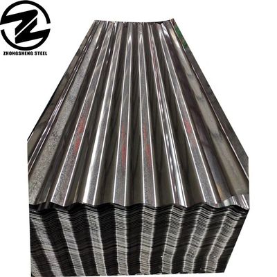 Ζαλβανισμένο επίστρωμα 0,12-0,6 mm Λευκό ψευδάργυρο μηδενικό κανονικό σπάνγκελ ζεστό βουτηγμένο κυματοειδές φύλλο στέγης για κτίρια αποθηκών