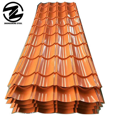 0.2mm 1.0mm Πραγματικό πλάτος 608mm 760mm 820mm 900mm 950mm 960mm 1025mm Χρωματισμένο επίστρωμα Co για πλήρη σκληρότητα