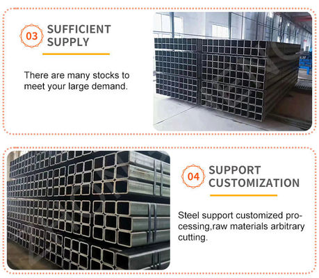 API Pipe Prime ASTM 50 x 50 Square Tubing για Carports Square Galvanized Tube και μήκος 1-6m