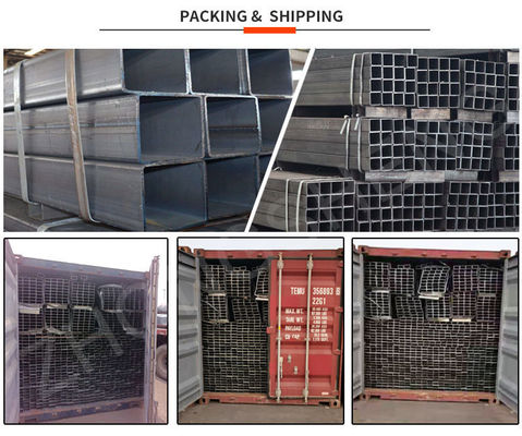 Κατασκευή ASTM 100 x 100 x 4 mm τετραγωνικού σωλήνα MS μήκους 6 μέτρων και ελαφρώς λαδωμένου