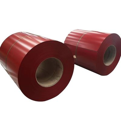 PPGI Ατσάλινη περιστροφή 0,12-1,2 mm πάχος Κόκκινο πράσινο μπλε χρώμα επικαλυμμένο Προχρωματισμένο Ζυγισμένο με ελεύθερο δείγμα και ανοχή ± 1%