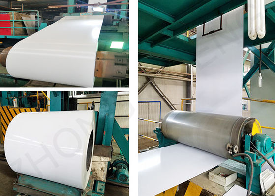 600-1500mm πλάτος λευκό RAL9003 χρώμα προχρωματισμένο γαλβανισμένο PPGI ατσάλινο κύλινδρο με εξυπηρέτηση επεξεργασίας τρύπησης