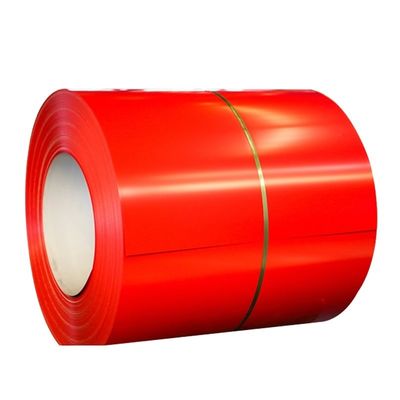 Ανεπάρκεια ± 1% Επιχρισμός ψευδαργύρου 20-275g/m2 Ραλ Χρώμα 0,4 mm 0,5 mm PPGI Στρογγυλοί Χρώμα Επιχρισμός Χάλυβα Στρογγυλοί Μεταλλικά φύλλα οροφής