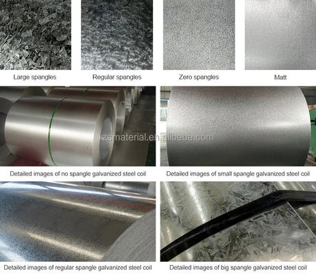 Ελάχιστο Spangle 0,6mm Steel Coil Z275 Ζεστό βουτηγμένο γαλβανισμένο ατσάλινο κύλινδρο Gi φύλλο για το ταβάνι φύλλο κανονικό Spangle
