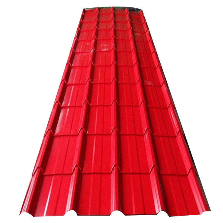 BS Standard Custom κυματοειδές φύλλο οροφής Κόκκινο χρώμα 32 μεγέθους Ζυγισμένο χρώμα επικαλυμμένο με χάλυβα φύλλο οροφής για την παροχή ωφέλειας