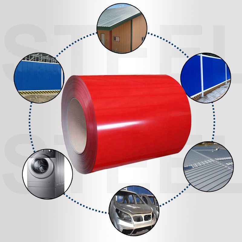 0.12-3.0mm πάχος Dx51d Ζινκ επίστρωση χρώμα επικαλυμμένο γαλβανισμένο PPGL PPGI Προχρωματισμένο σιδηροτροχείο για υλικό φύλλων οροφής