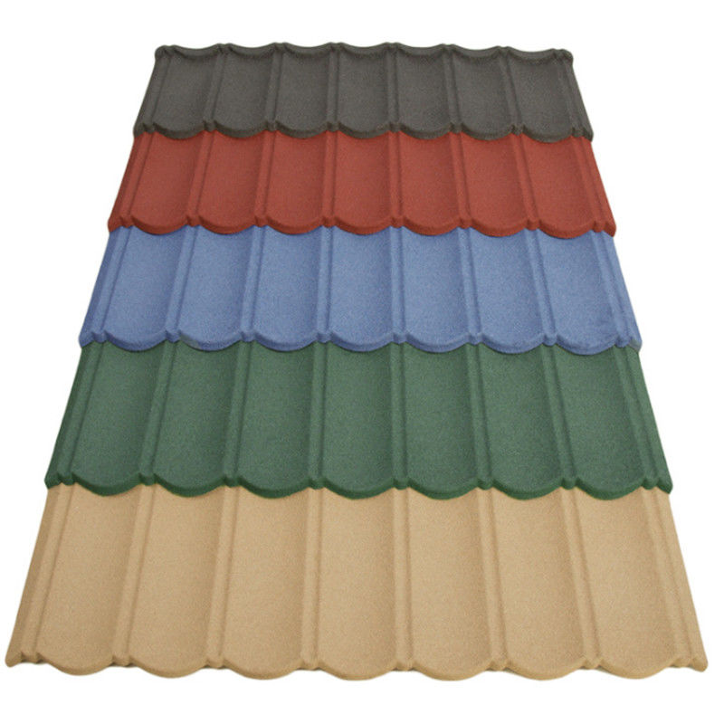 1340mm*420mm*0.4mm Prime Blue Stone Coated Galvanized Corrugated Roof Sheet για κατοικίες