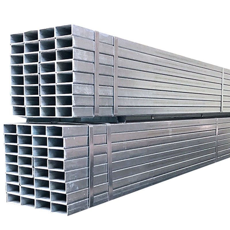 2x60x80x6000mm GI τετραγωνικό σωλήνα Ζυγισμένο τετραγωνικό και ορθογώνιο σωλήνα χάλυβα για την επεξεργασία τρύπησης Υπηρεσία ελαφρώς λαδωμένο